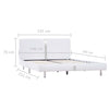 Sengeramme uten Madrass Hvit imitert skinn 135x190 cm