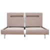 Sengeramme med LED uten Madrass Cappuccino 135x190 cm