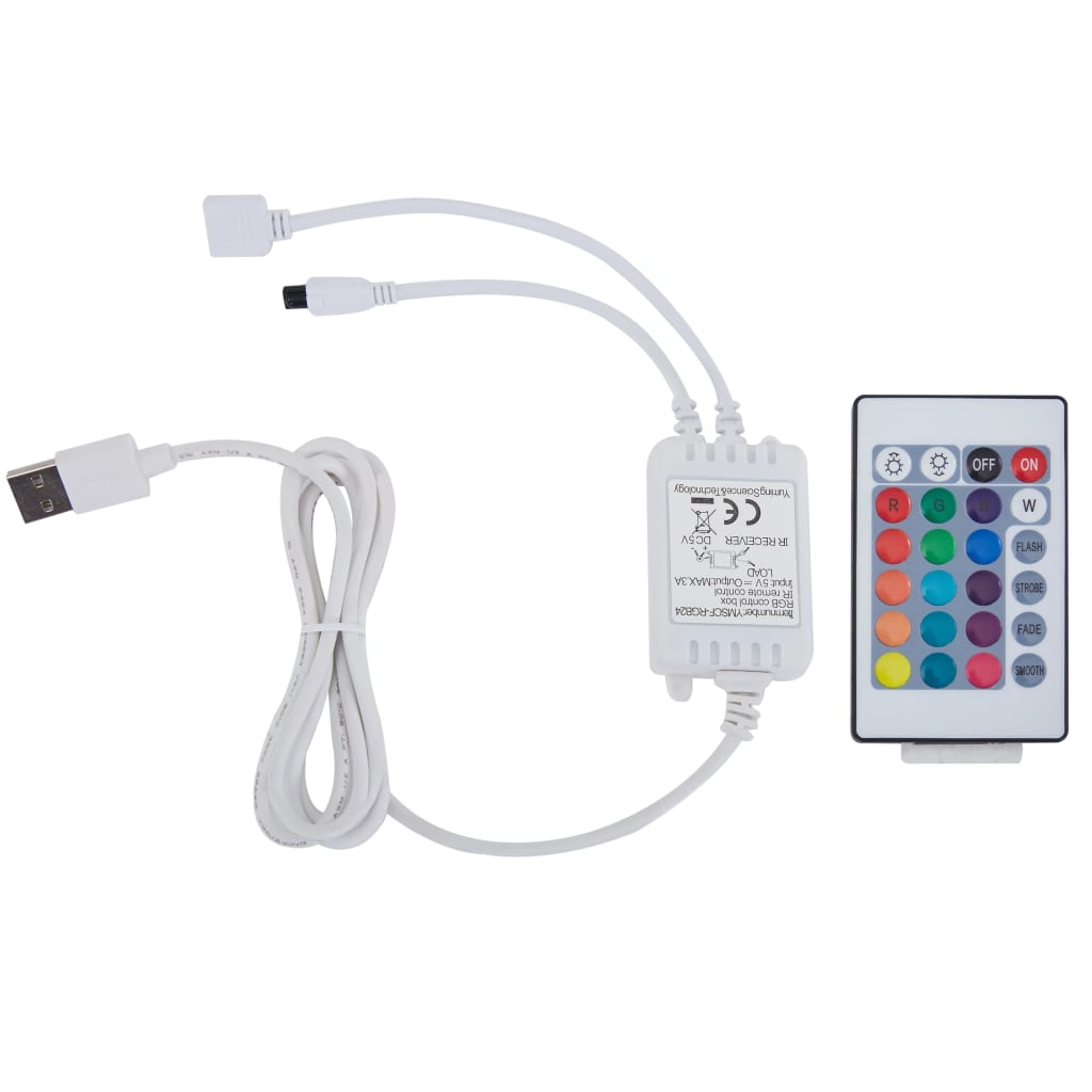 Sengeramme med LED uten Madrass Cappuccino 135x190 cm