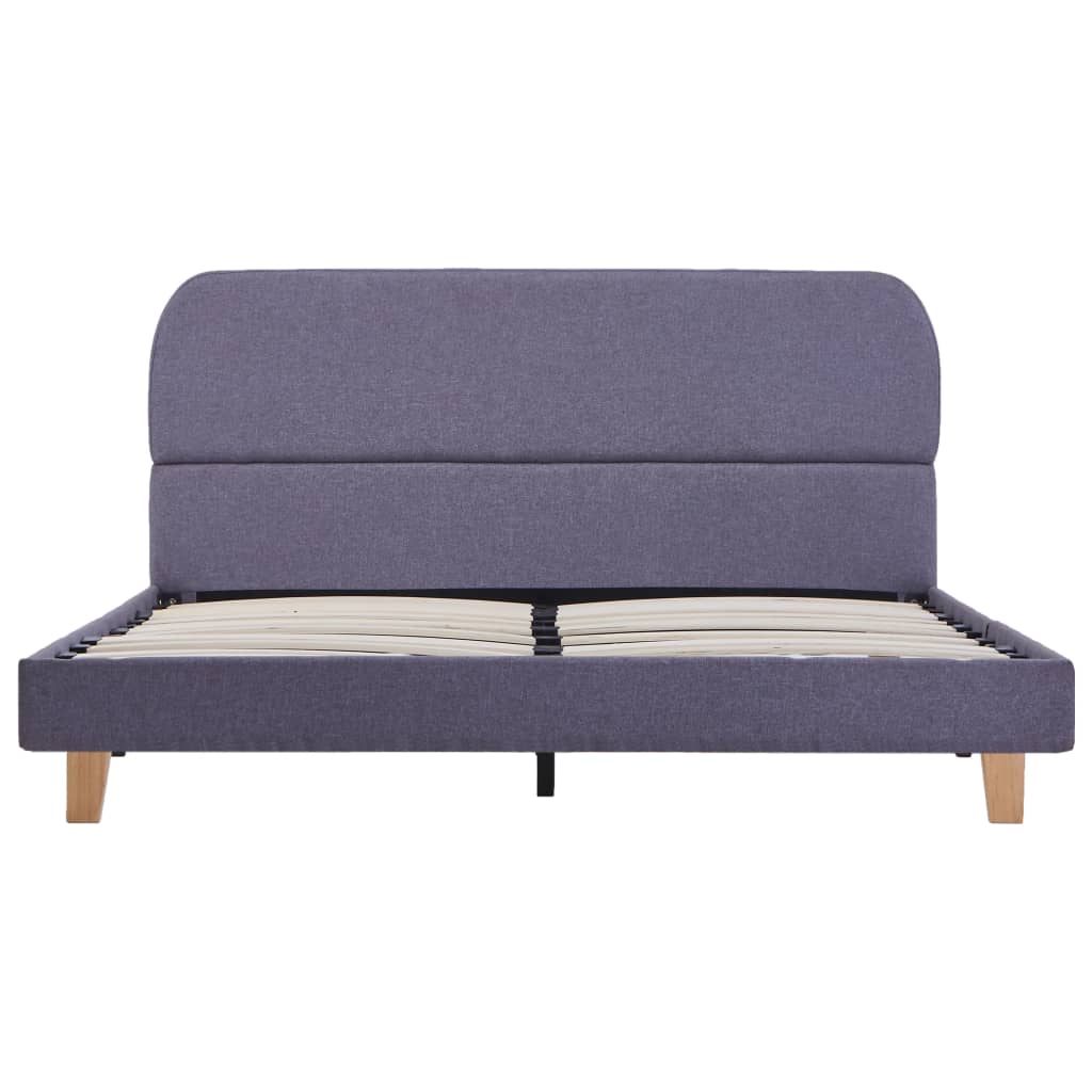 Sengeramme uten Madrass Lysegrå Stoff 135x190 cm
