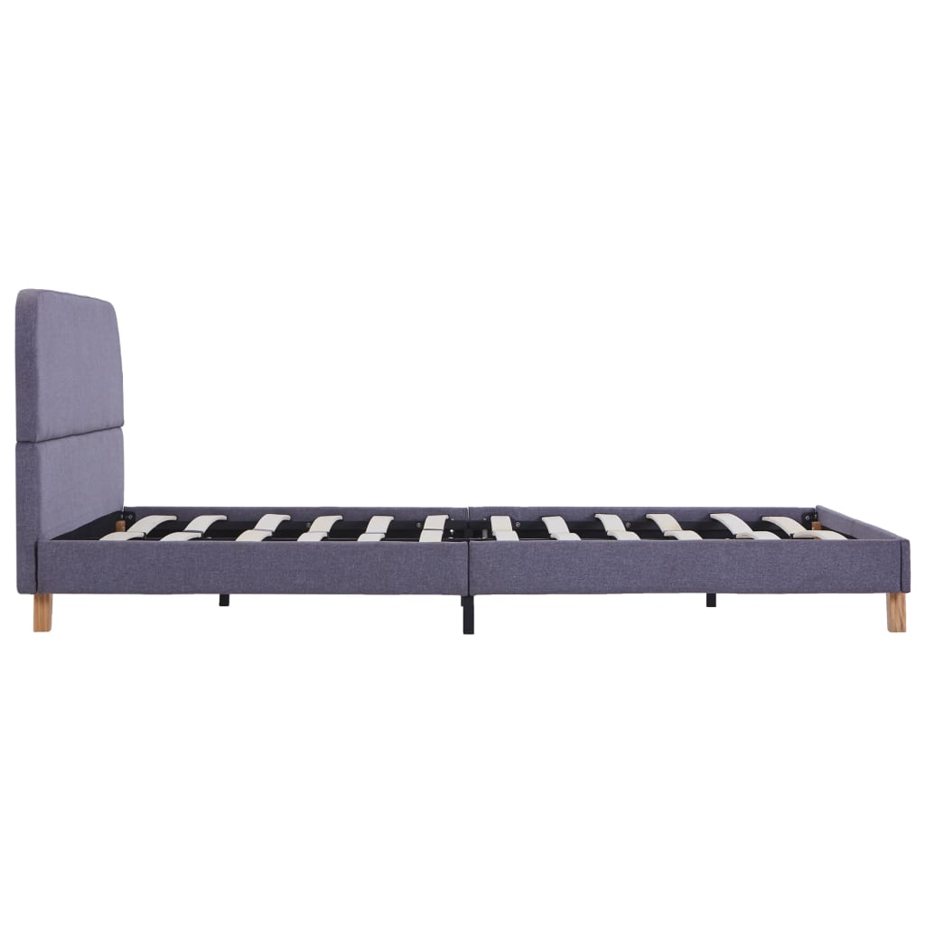 Sengeramme uten Madrass Lysegrå Stoff 135x190 cm