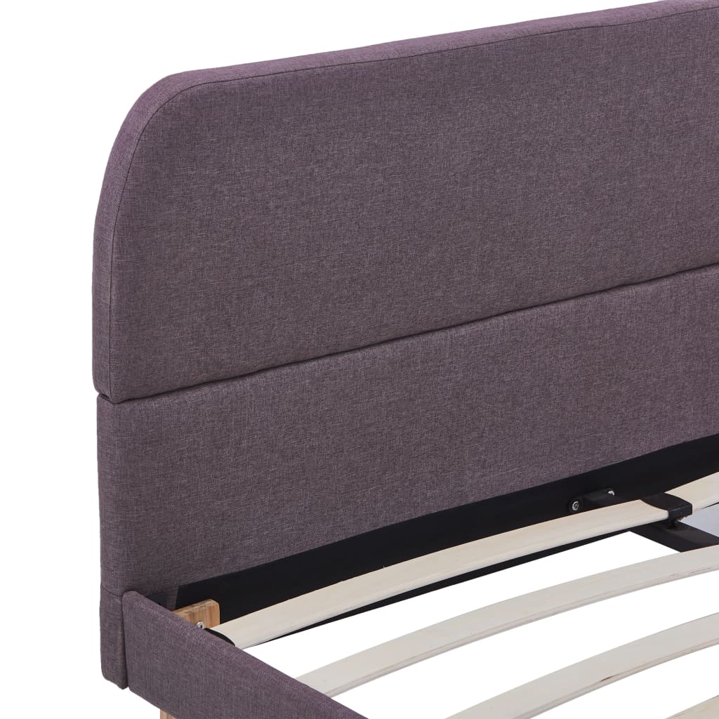 Sengeramme uten Madrass Taupe Stoff 135x190 cm