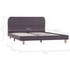 Sengeramme uten Madrass Taupe Stoff 135x190 cm