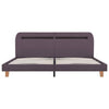 Sengeramme med LED uten Madrass Taupe Stoff 150x200 cm