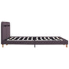 Sengeramme med LED uten Madrass Taupe Stoff 150x200 cm