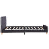 Sengeramme uten Madrass Mørkegrå Stoff 135x190 cm