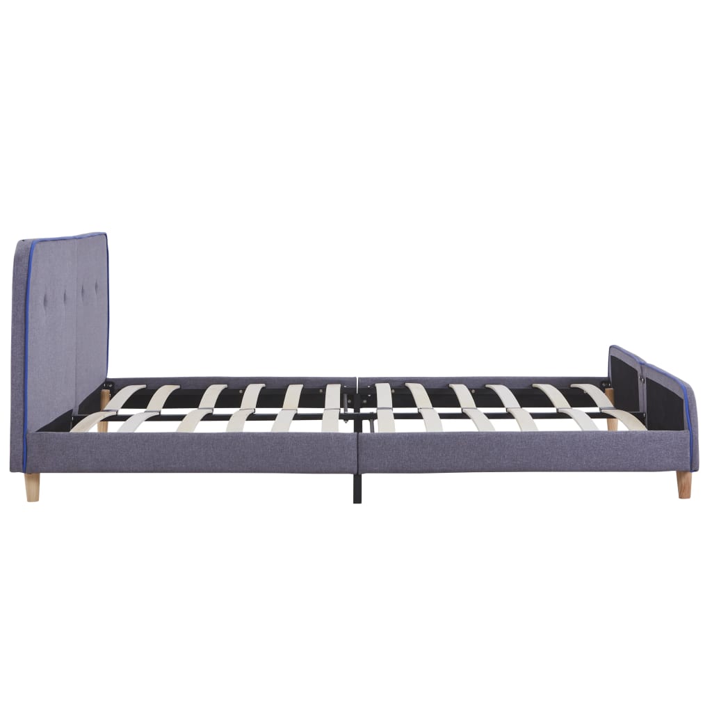 Sengeramme uten Madrass Lysegrå Stoff 150x200 cm