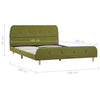 Sengeramme uten Madrass Grønt Stoff 135x190 cm