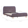 Sengeramme uten Madrass Taupe Stoff 120x190 cm