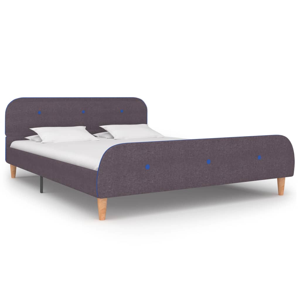 Sengeramme uten Madrass Taupe Stoff 135x190 cm