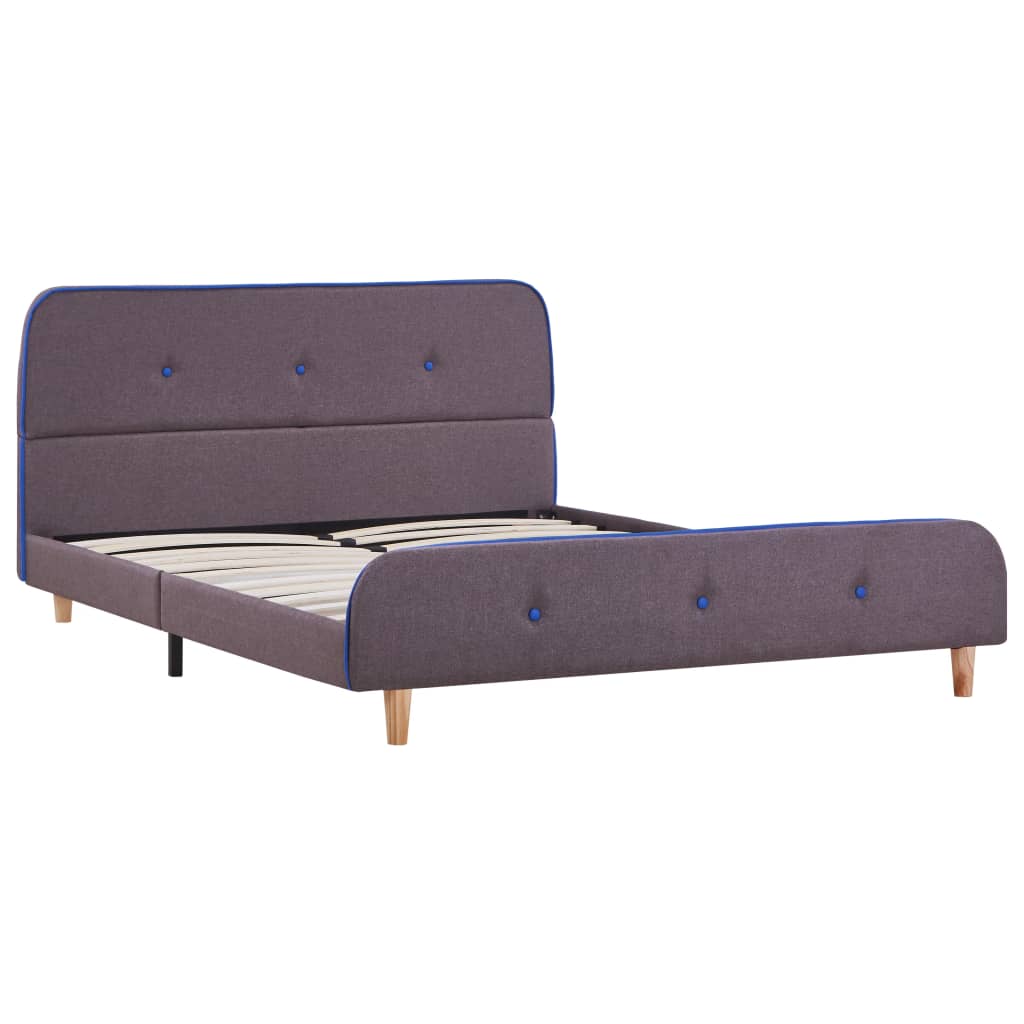 Sengeramme uten Madrass Taupe Stoff 135x190 cm