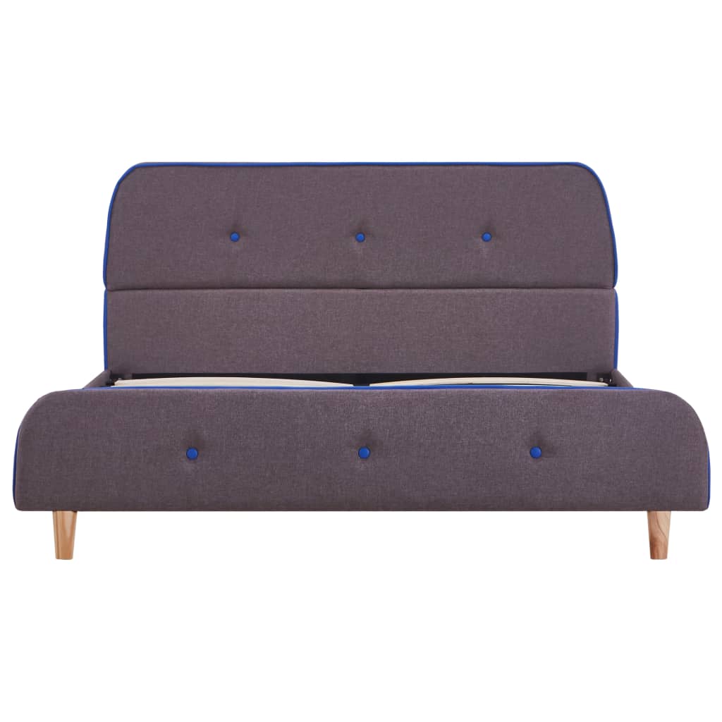 Sengeramme uten Madrass Taupe Stoff 135x190 cm