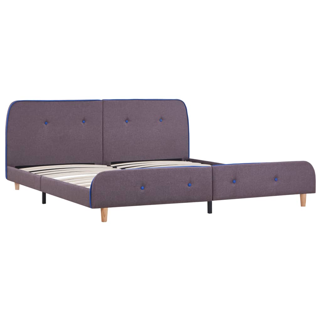 Sengeramme uten Madrass Taupe Stoff 150x200 cm