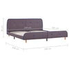 Sengeramme uten Madrass Taupe Stoff 150x200 cm