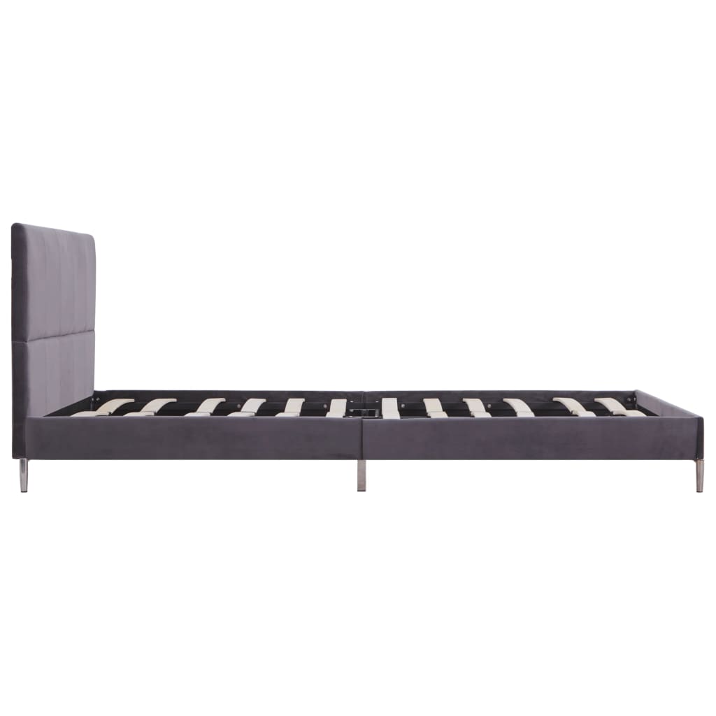 Sengeramme uten Madrass Grå Stoff 135x190 cm