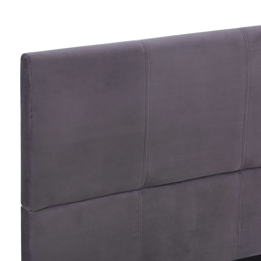 Sengeramme uten Madrass Grå Stoff 135x190 cm