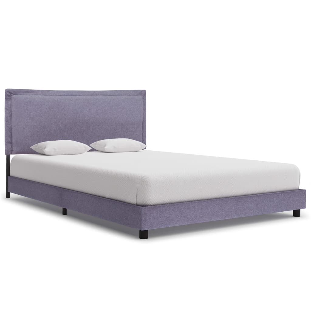 Sengeramme uten Madrass Lysegrå Stoff 135x190 cm