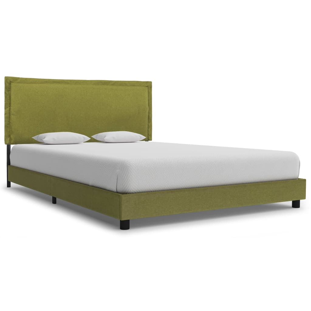 Sengeramme uten Madrass Grønt Stoff 135x190 cm