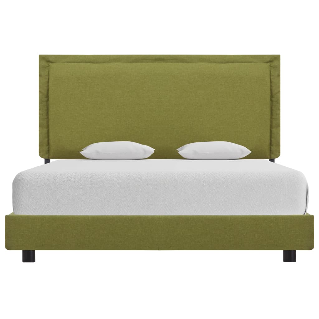 Sengeramme uten Madrass Grønt Stoff 135x190 cm