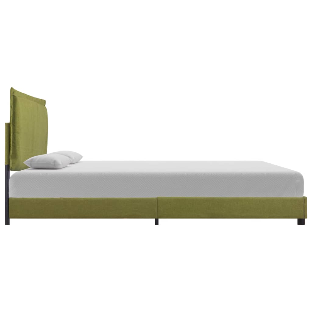 Sengeramme uten Madrass Grønt Stoff 135x190 cm