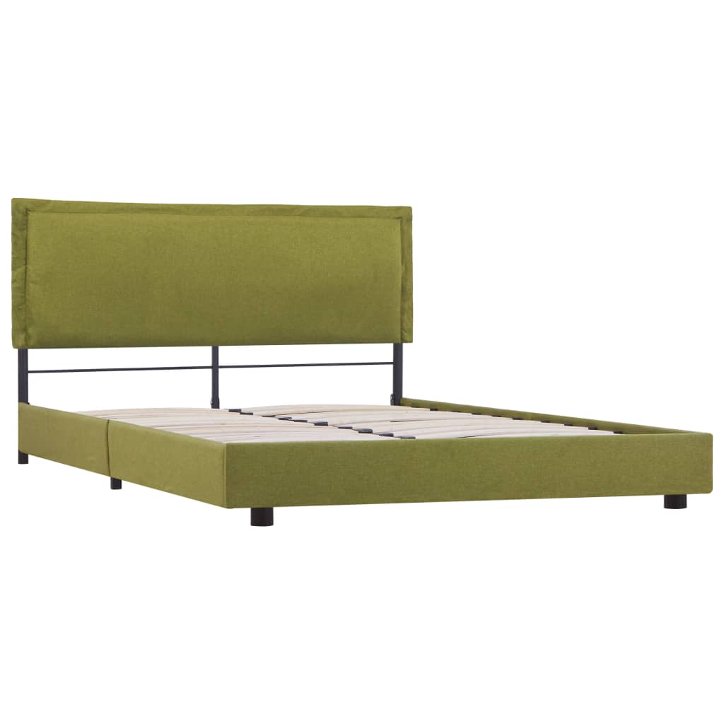Sengeramme uten Madrass Grønt Stoff 135x190 cm