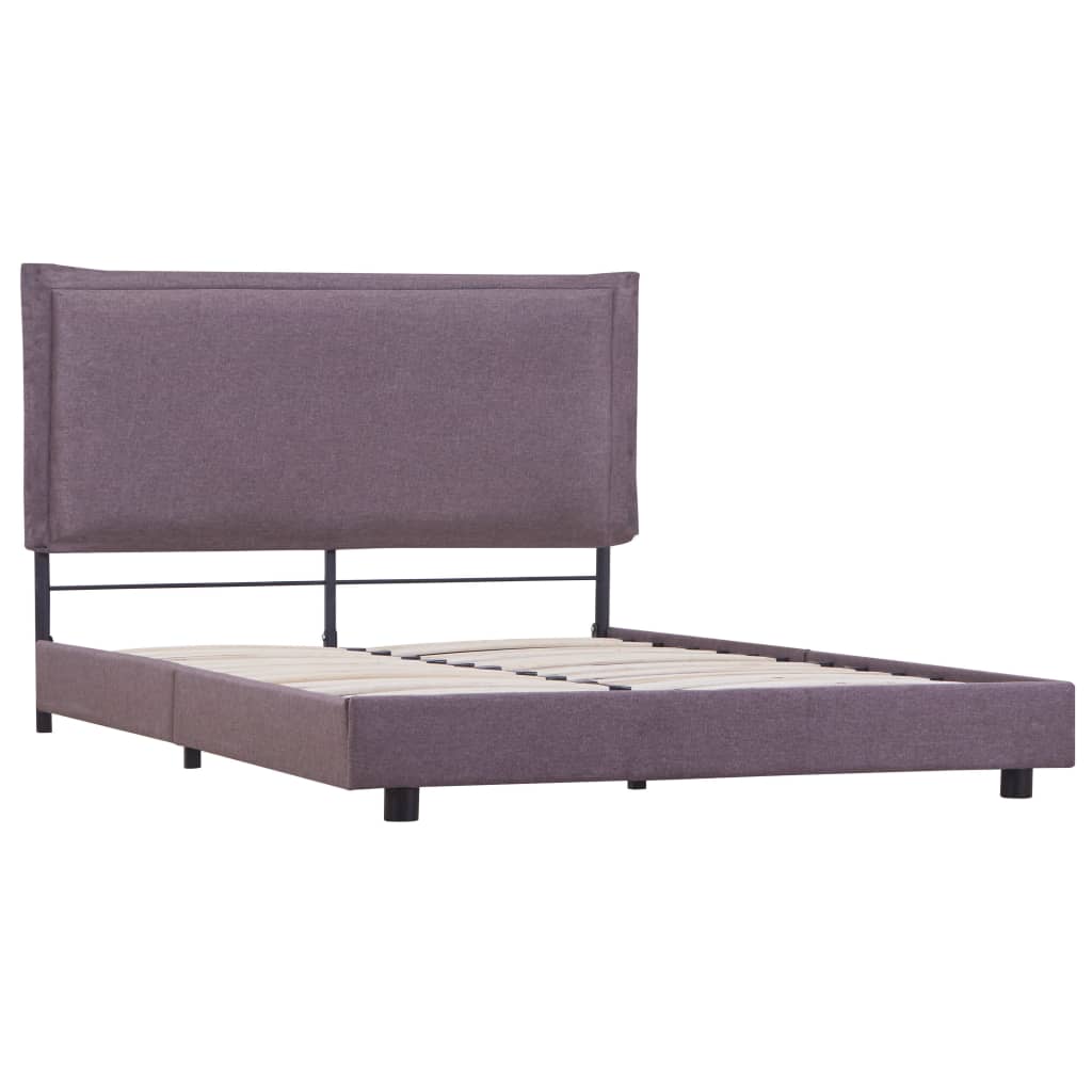 Sengeramme uten Madrass Taupe Stoff 135x190 cm