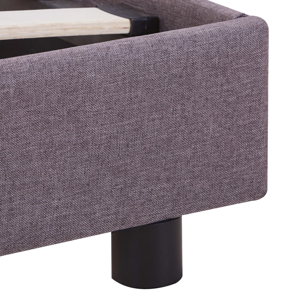 Sengeramme uten Madrass Taupe Stoff 135x190 cm
