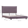 Sengeramme uten Madrass Taupe Stoff 135x190 cm
