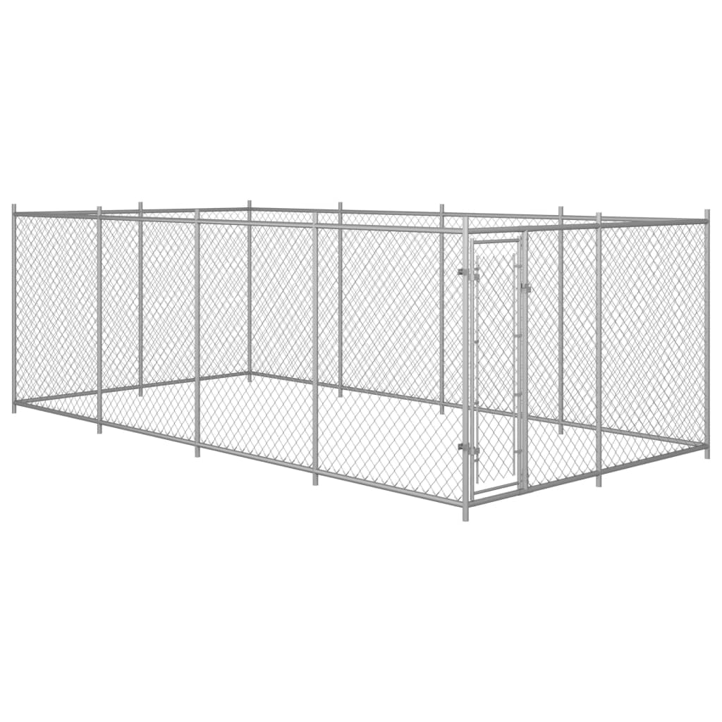 Utendørs hundegård 7,6x3,8x1,9 m