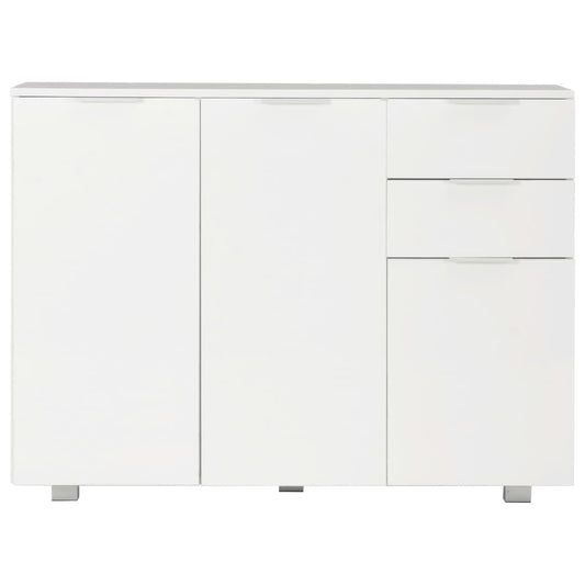 Skjenk høyglans hvit 107x35x80,5 cm
