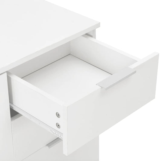 Skjenk høyglans hvit 107x35x80,5 cm