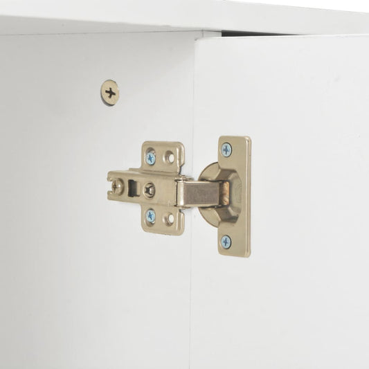 Skjenk høyglans hvit 107x35x80,5 cm