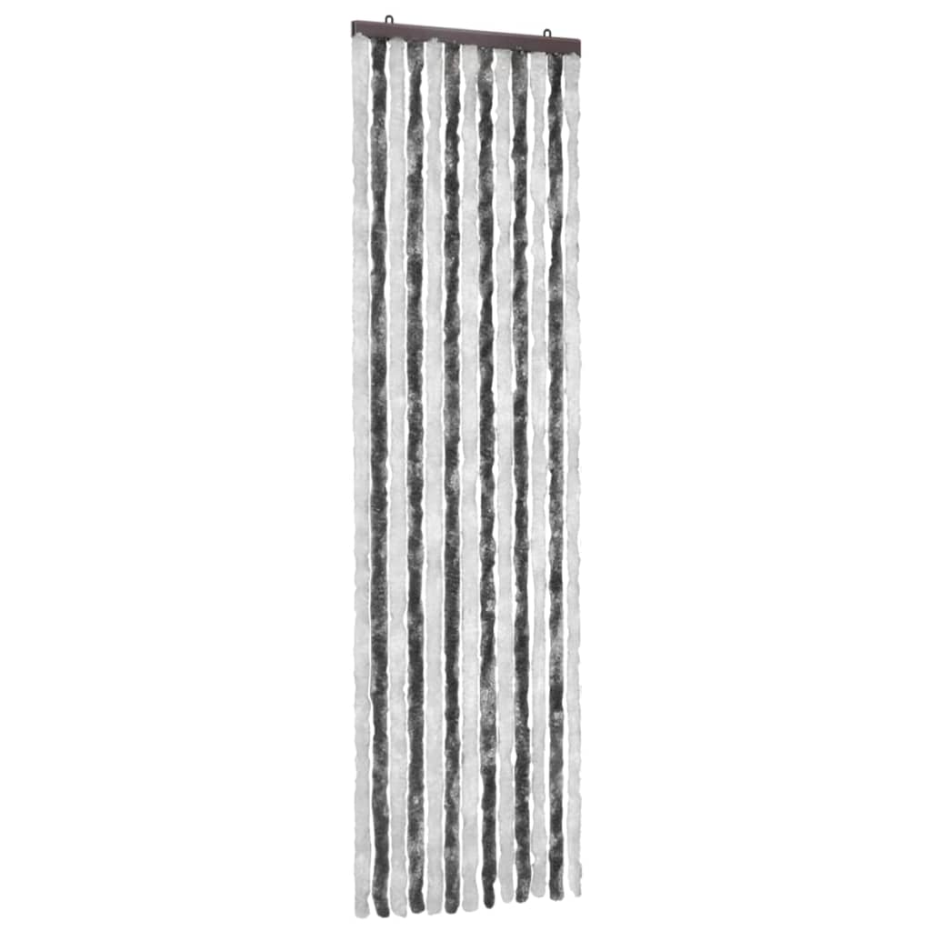 Insektgardin grå og hvit 56x185 cm Chenille