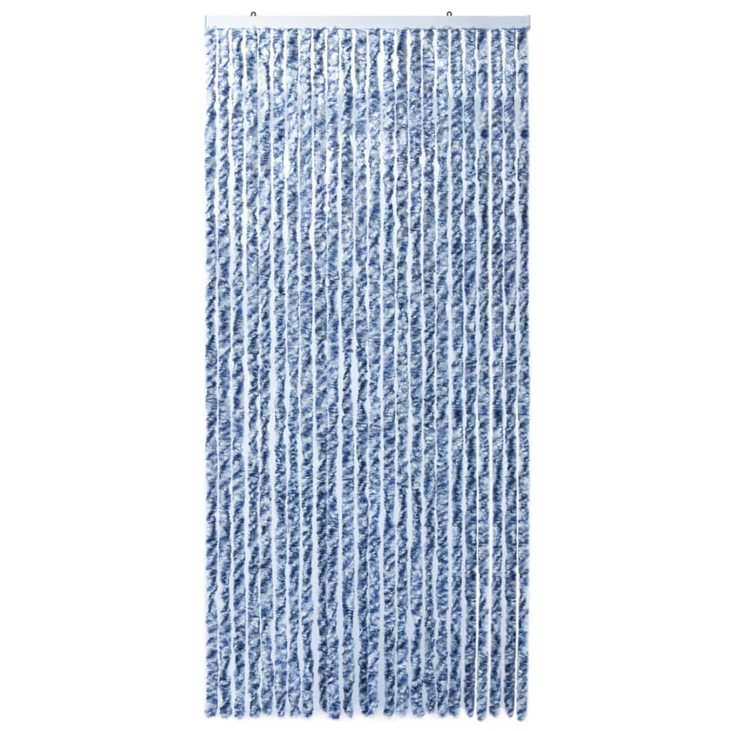 Insektgardin 100x220 cm blå, hvit og sølv