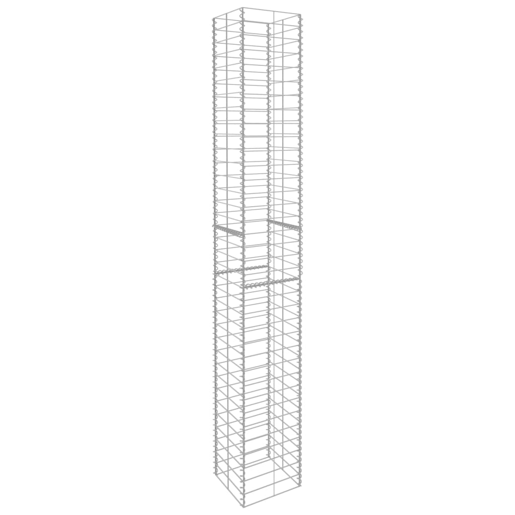 Gabionkurver 3 stk galvanisert stål 25x25x197 cm