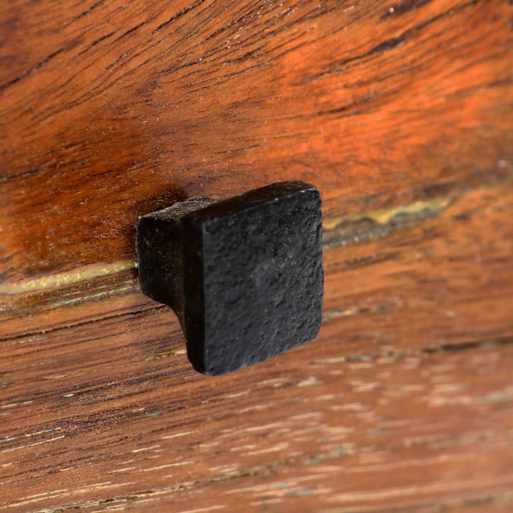 Nattbord 40x30x50 cm gjenvunnet heltre og stål