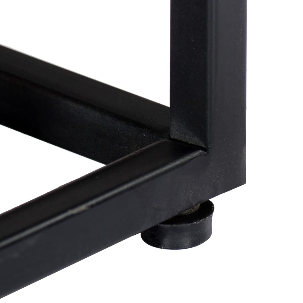 Nattbord 40x30x50 cm gjenvunnet heltre og stål