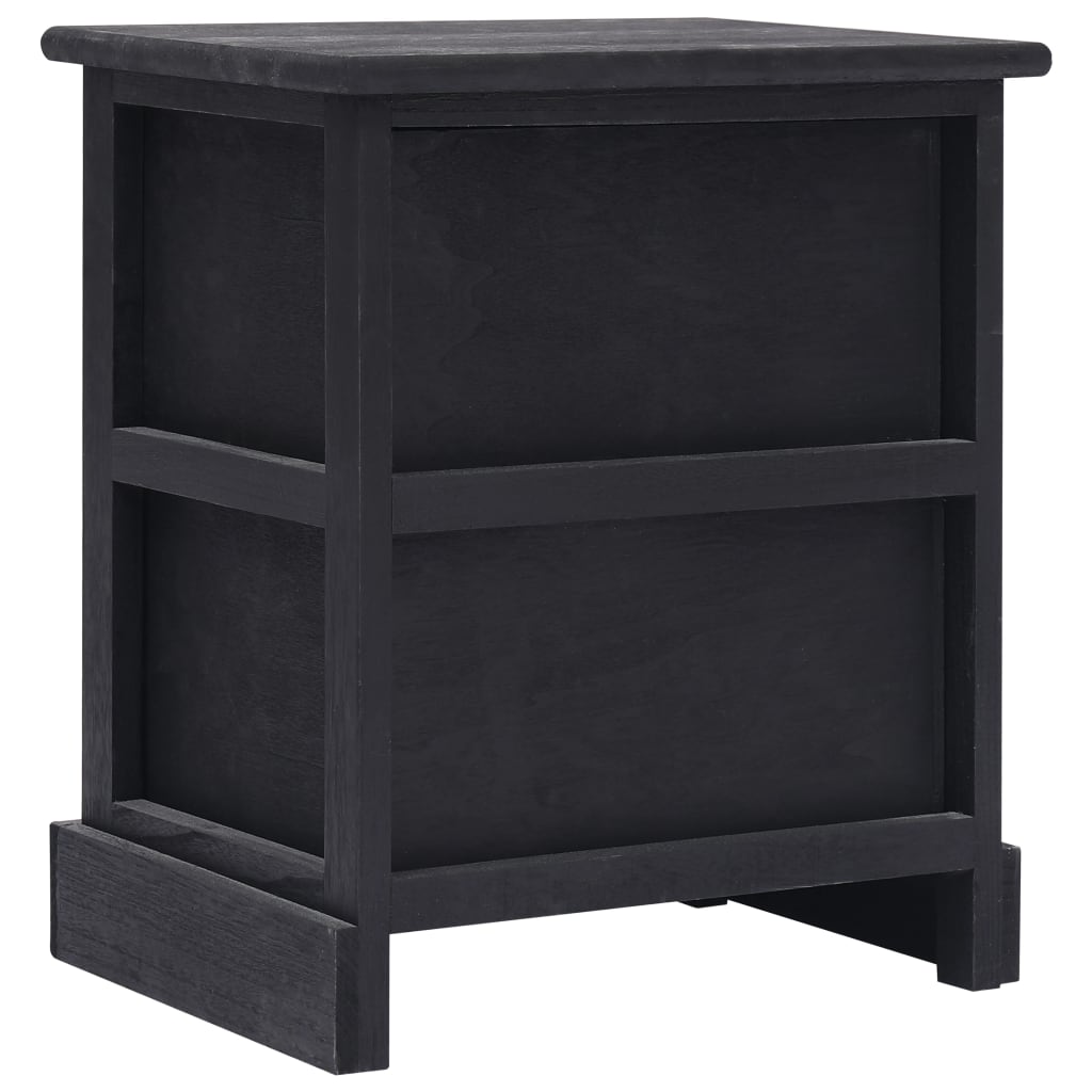 Nattbord svart 38x28x45 cm keisertre