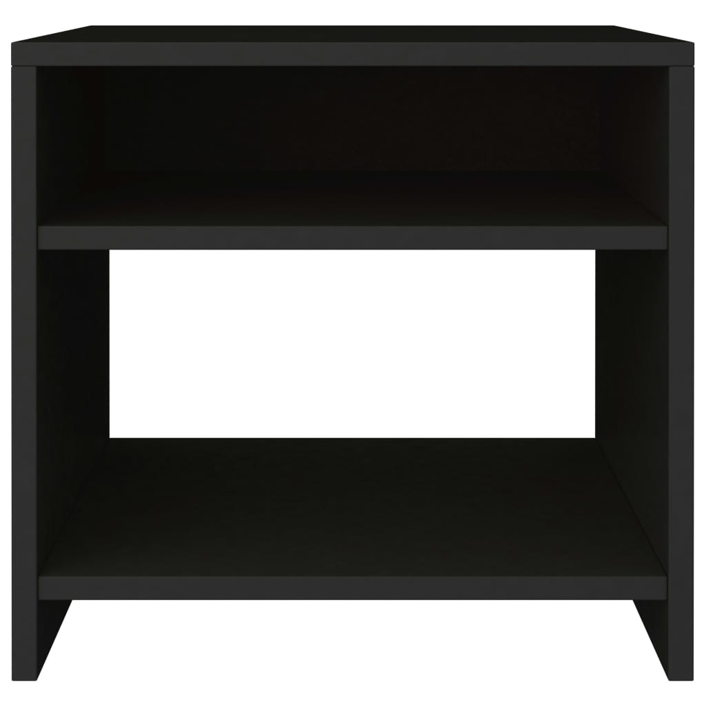 Nattbord 2 stk svart 40x30x40 cm konstruert tre