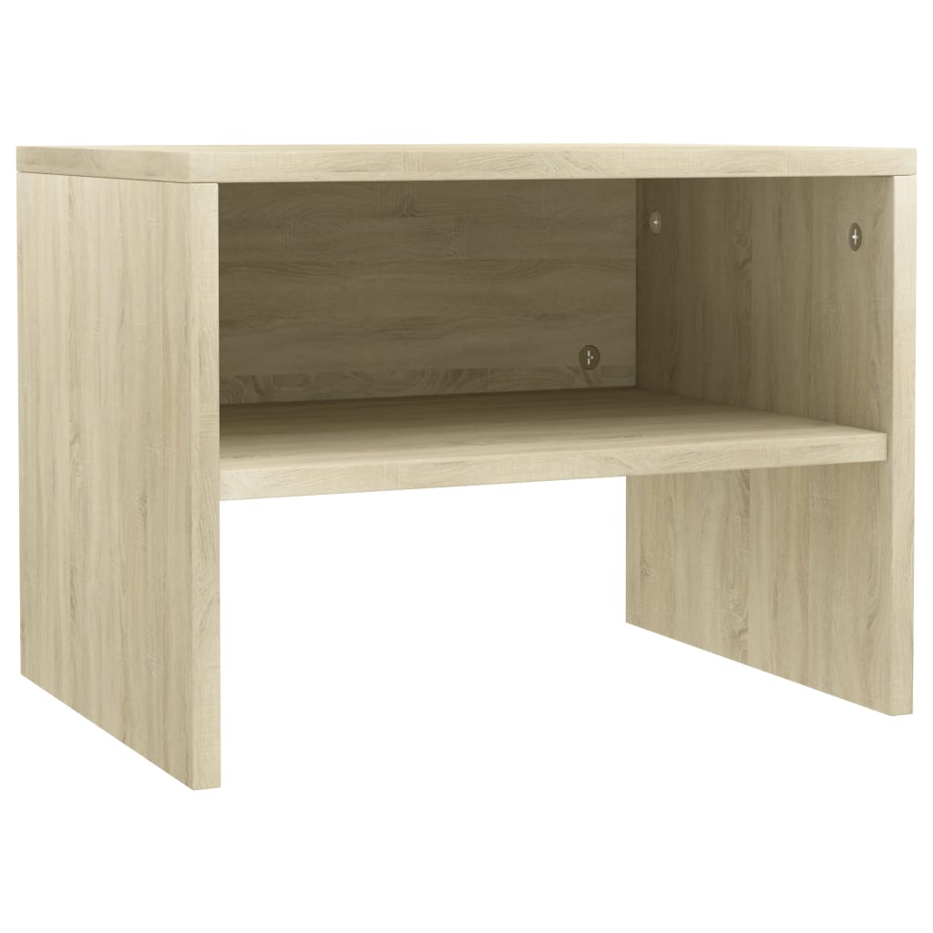 Nattbord 2 stk sonoma eik 40x30x30 cm konstruert tre