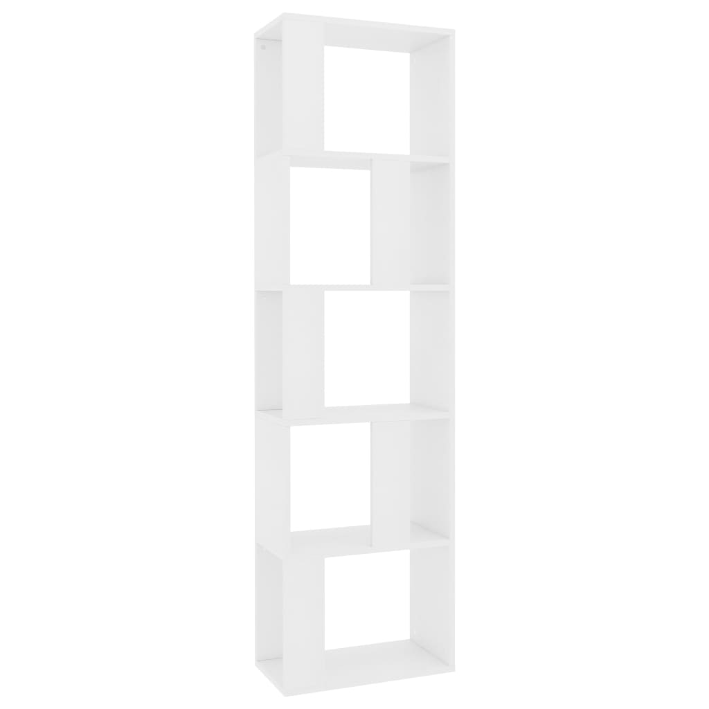 Bokhylle/Romdeler hvit 45x24x159 cm konstruert tre