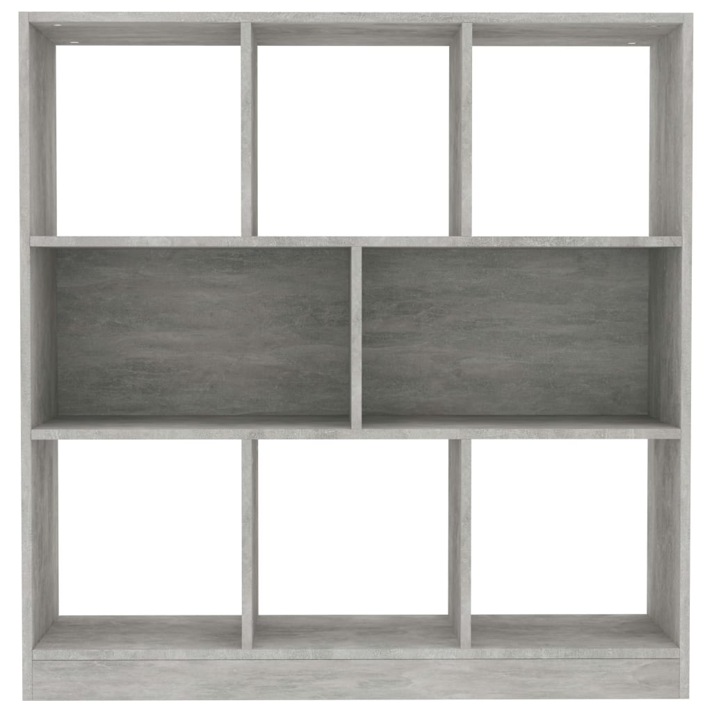 Bokhylle betonggrå 97,5x29,5x100 cm konstruert tre
