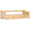 Sovesofa uttrekkbar ramme furu 90x200 cm