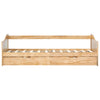 Sovesofa uttrekkbar ramme furu 90x200 cm