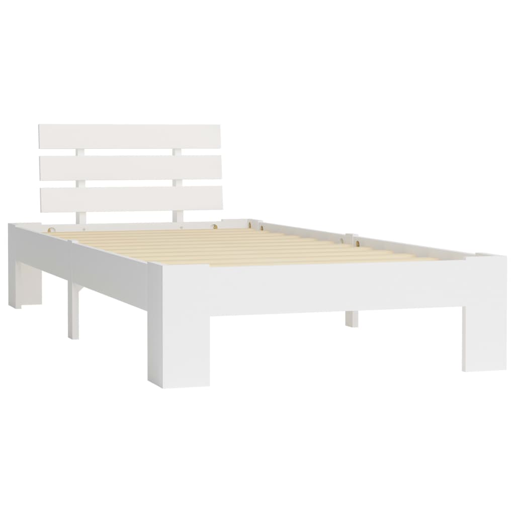 Sengeramme hvit heltre furu 100x200 cm