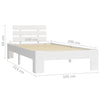 Sengeramme hvit heltre furu 100x200 cm