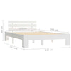 Sengeramme hvit heltre furu 120x200 cm