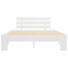 Sengeramme med hodegavl hvit 140x200 cm heltre furu