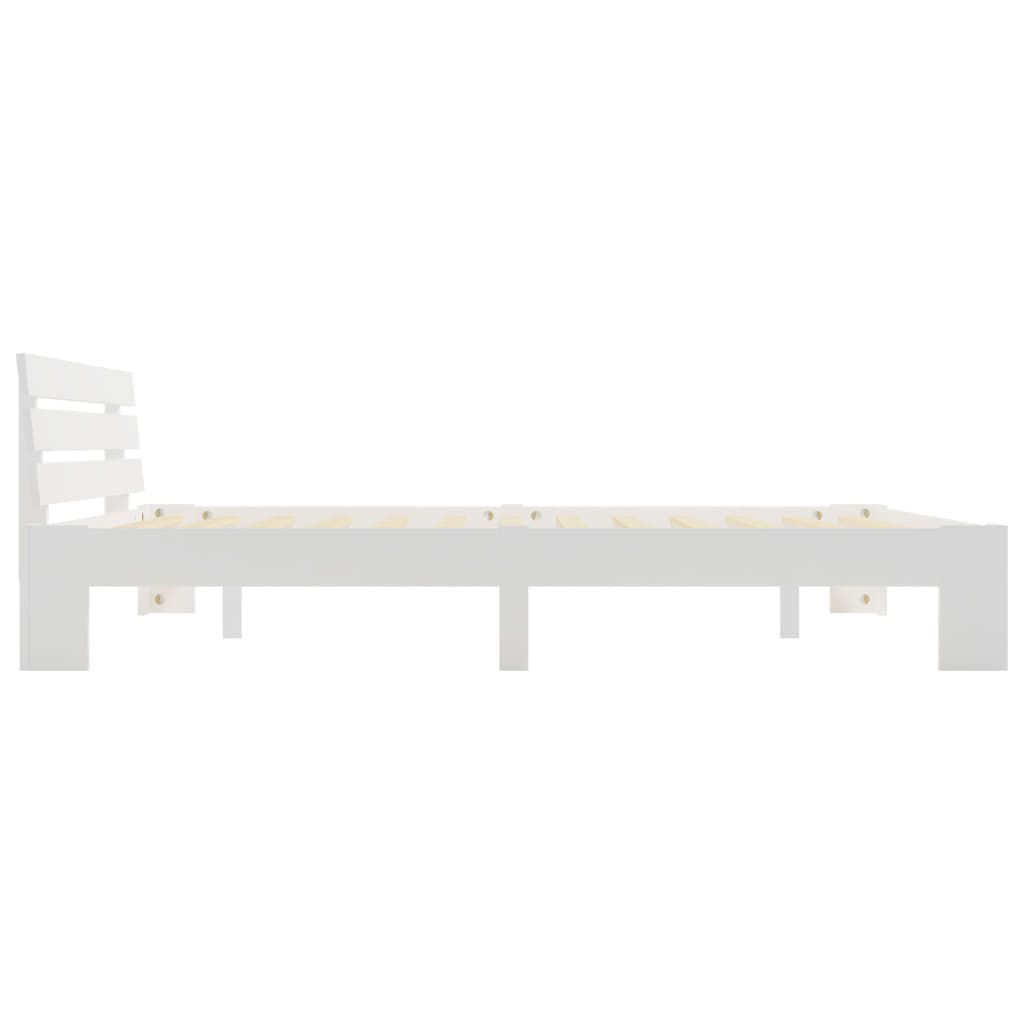 Sengeramme med hodegavl hvit 180x200 cm heltre furu