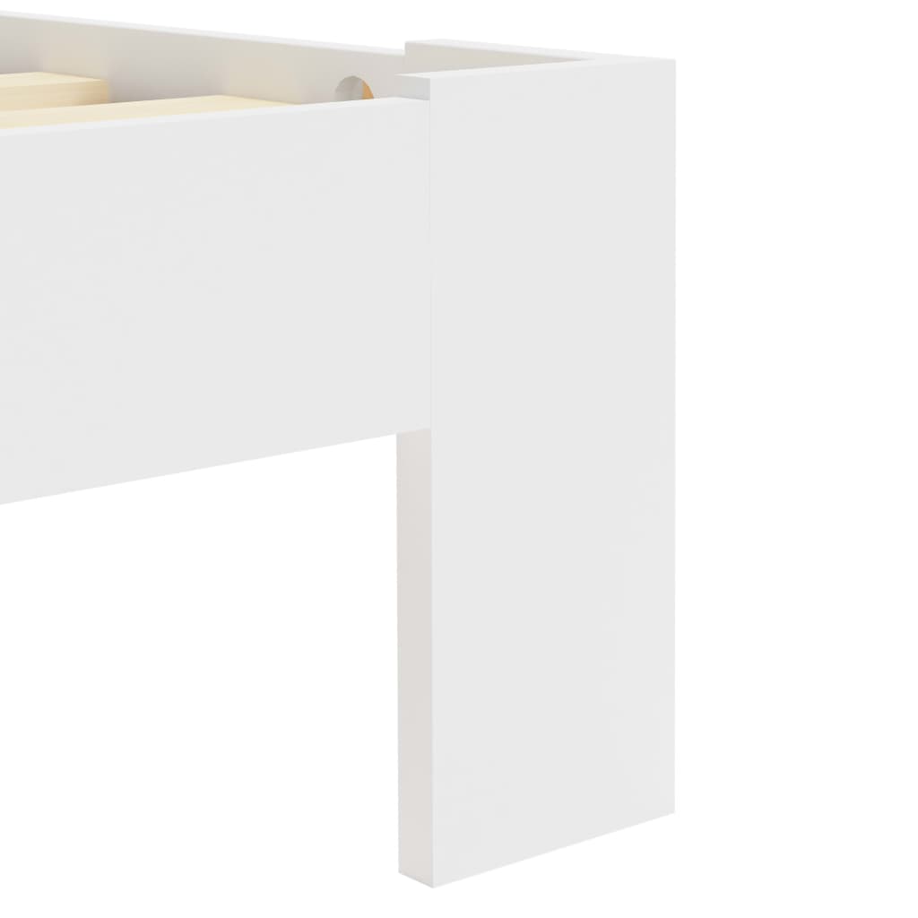 Sengeramme med hodegavl hvit 180x200 cm heltre furu